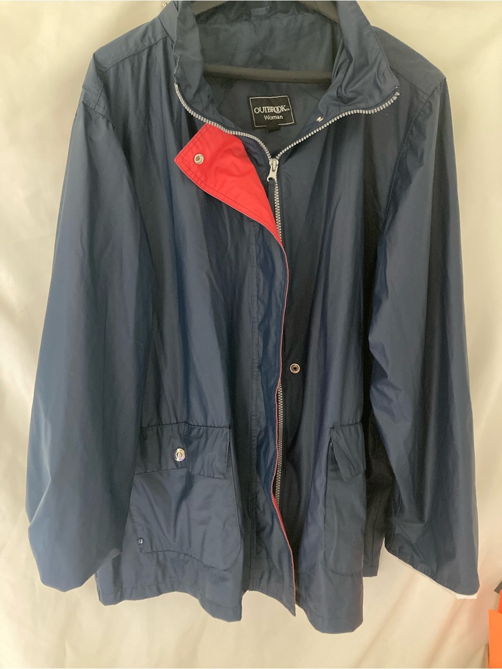 Outbrook Woman Navy Lightweight Rain Jacket Windbreaker Women’s 2X